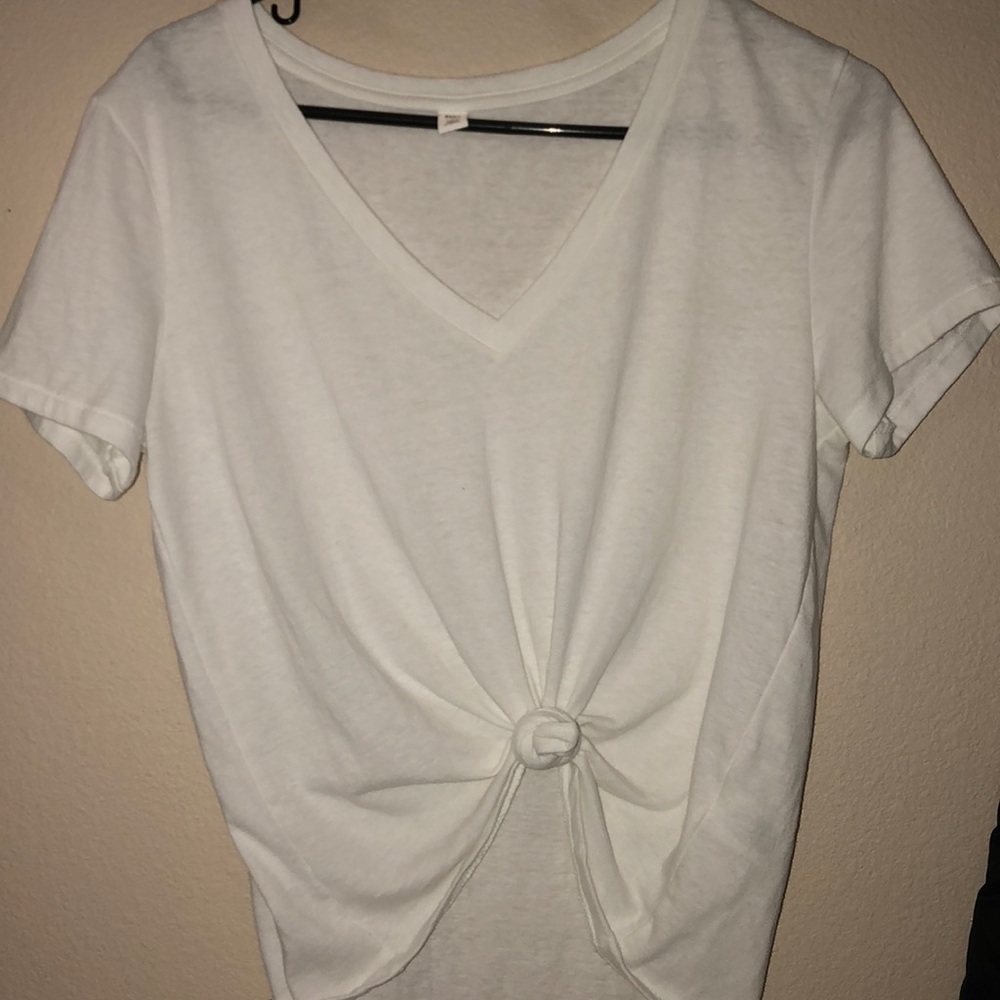 white v-neck t-shirt